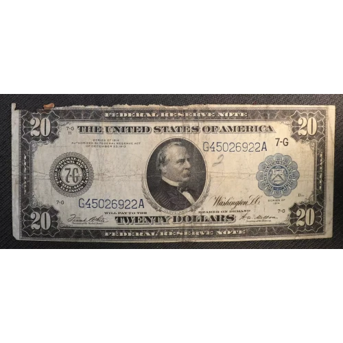 $20 1914 Red Seal Federal Reserve Notes 991B (3)