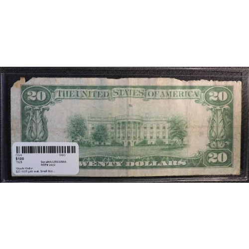 $20 1928 gold seal. Small Size Gold Certificates 2402 (3)