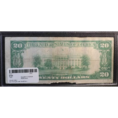 $20 1928 gold seal. Small Size Gold Certificates 2402 (3)