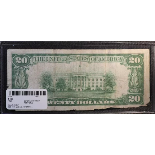 $20 1928 gold seal. Small Size Gold Certificates 2402 (3)