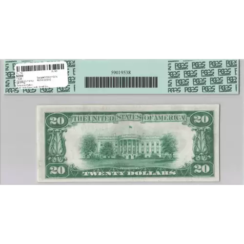 $20 1928 Green seal. Small Size $20 Federal Reserve Notes 2050-G (2)
