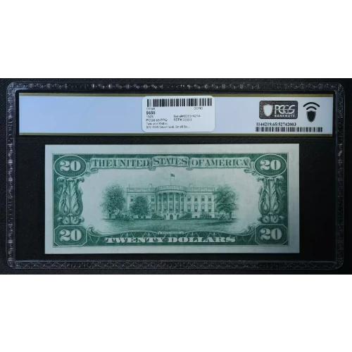 $20 1928 Green seal. Small Size $20 Federal Reserve Notes 2050-I