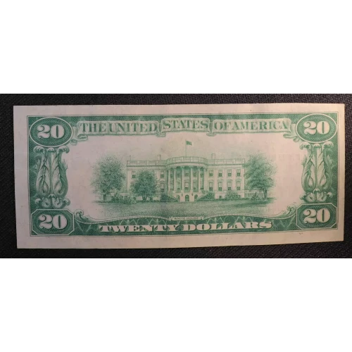 $20 1929 small brown seal. Small National Bank Notes 1802-1 (3)