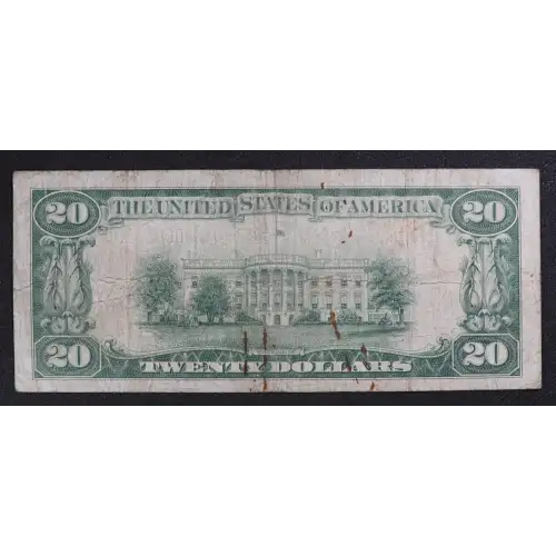 $20 1929 small brown seal. Small National Bank Notes 1802-1 (2)