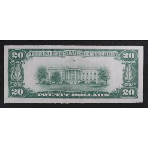 $20 1929 small brown seal. Small National Bank Notes 1802-1