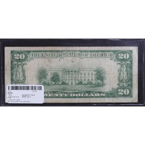 $20 1929 small brown seal. Small National Bank Notes 1802-1 (2)