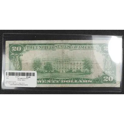 $20 1929 small brown seal. Small National Bank Notes 1802-1 (2)