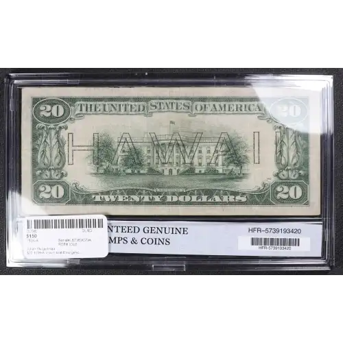 $20 1934-A brown seal Emergency Notes Issued During WW2 2305