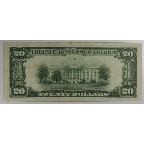 $20 1934-B. blue-Green seal. Small Size $20 Federal Reserve Notes 2056-I* (2)