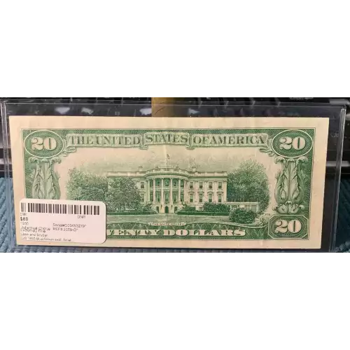 $20 1950 blue-Green seal. Small Size $20 Federal Reserve Notes 2059-G*