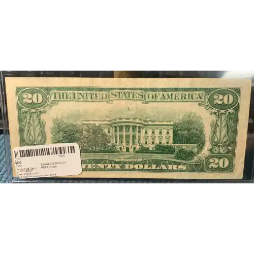$20 1950 blue-Green seal. Small Size $20 Federal Reserve Notes 2059-L (2)
