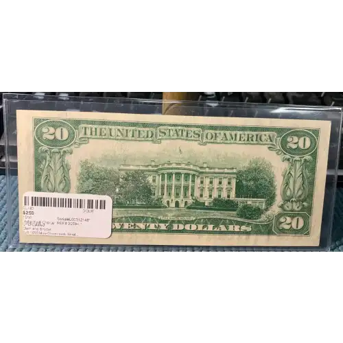 $20 1950 blue-Green seal. Small Size $20 Federal Reserve Notes 2059-L* (2)