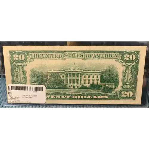 $20 1950 blue-Green seal. Small Size $20 Federal Reserve Notes 2059-L (3)