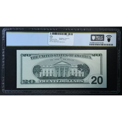 $20 1996 blue-Green seal. Small Size $20 Federal Reserve Notes 2084-G*