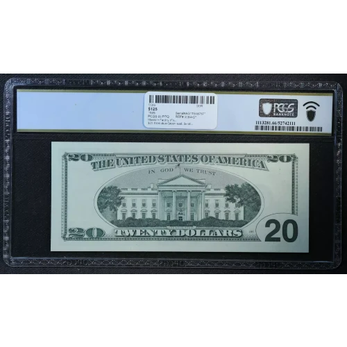 $20 1996 blue-Green seal. Small Size $20 Federal Reserve Notes 2084-G* (2)