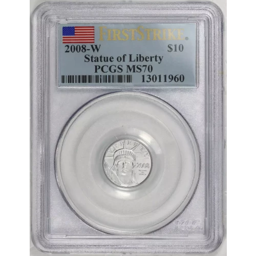 2008-W $10 Burnished St. of Liberty First Strike