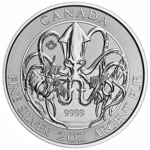 2020 Canada The Kraken Creatures of North 2 oz Silver $10