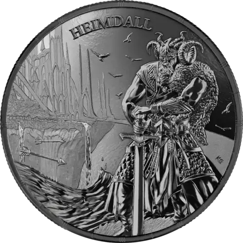 2025 1 oz Ragnarök: Heimdall Black Silver Coin (3)