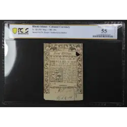 40s May, 1786  COLONIAL CURRENCY RI-300