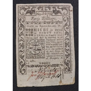 40s May, 1786  COLONIAL CURRENCY RI-300 (2)