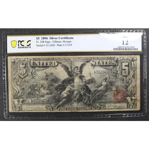 $5 1896 Small Red Silver Certificates 268