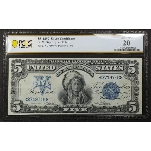 $5 1899 Blue Silver Certificates 271