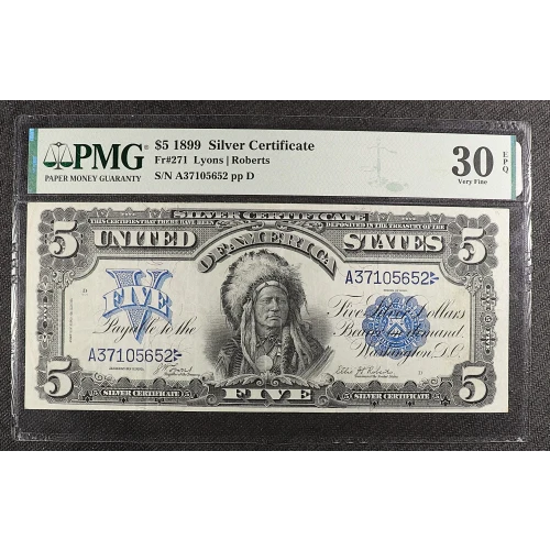 $5 1899 Blue Silver Certificates 271 (3)