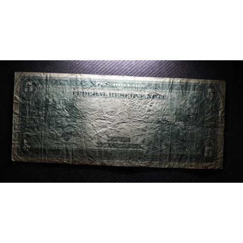 $5 1914 Blue Seal Federal Reserve Notes 865 (4)