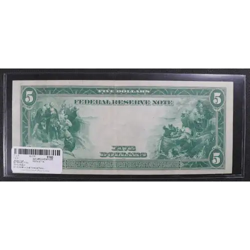 $5 1914 Blue Seal Federal Reserve Notes 871A (2)