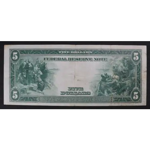 $5 1914 Blue Seal Federal Reserve Notes 891A (2)
