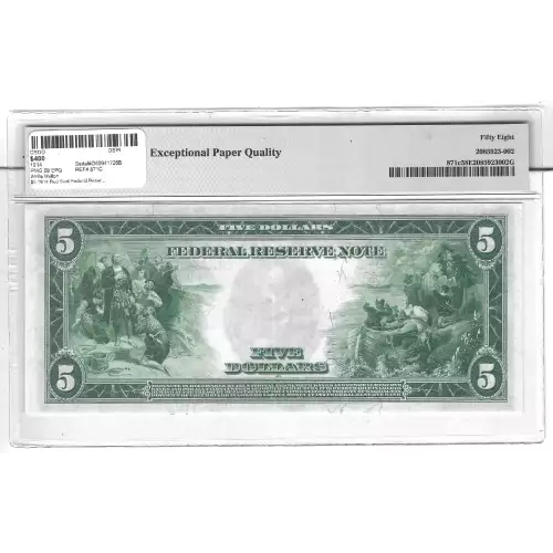 $5 1914 Red Seal Federal Reserve Notes 871C