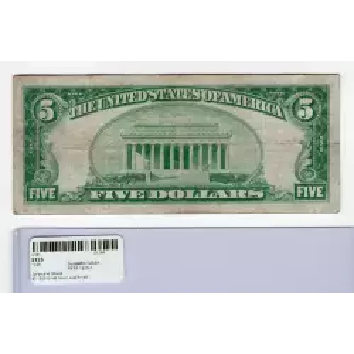 $5 1929 Small brown seal Small National Bank Notes 1800-1 (2)