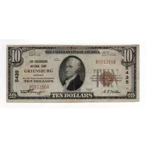 $5 1929 Small brown seal Small National Bank Notes 1800-1