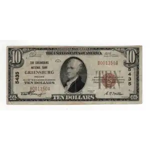 $5 1929 Small brown seal Small National Bank Notes 1800-1