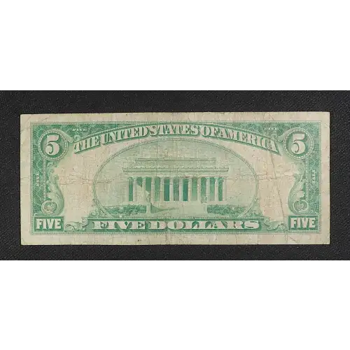 $5 1929 Small brown seal Small National Bank Notes 1800-1 (2)