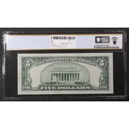 $5 1934 blue-Green seal. Small Size $5 Federal Reserve Notes 1956-C