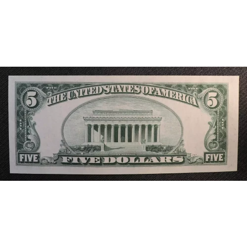 $5 1934-C blue seal. Small Silver Certificates 1653 (3)