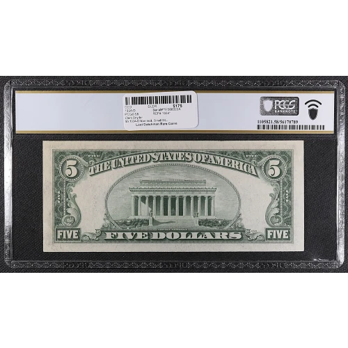 $5 1934-D blue seal. Small Silver Certificates 1654* (2)