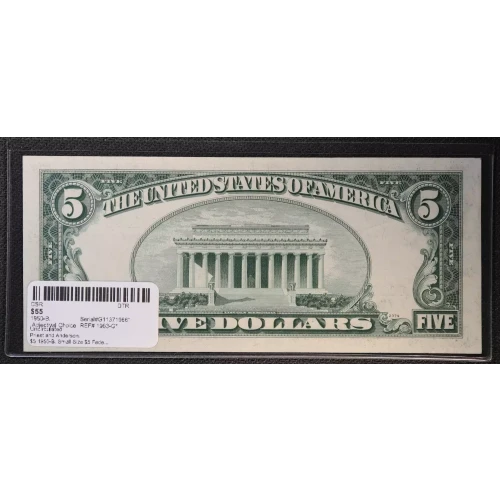 $5 1950-B.  Small Size $5 Federal Reserve Notes 1963-G* (3)