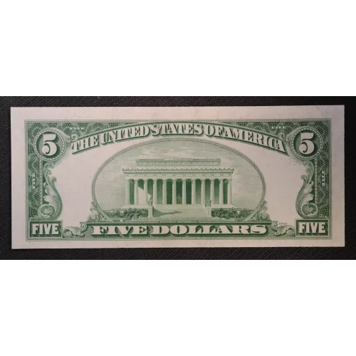 $5 1950 blue-Green seal. Small Size $5 Federal Reserve Notes 1961-C (2)