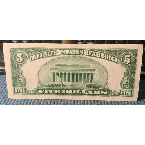 $5 1950 blue-Green seal. Small Size $5 Federal Reserve Notes 1961-D* (2)