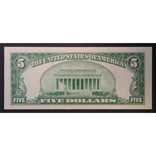 $5 1950 blue-Green seal. Small Size $5 Federal Reserve Notes 1961-F (2)