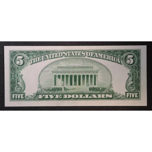 $5 1950 blue-Green seal. Small Size $5 Federal Reserve Notes 1961-I (2)