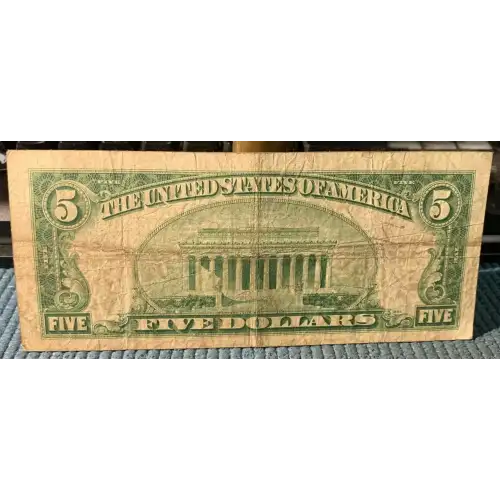 $5 1950 blue-Green seal. Small Size $5 Federal Reserve Notes 1961-L* (3)