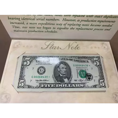 $5 1993  Small Size $5 Federal Reserve Notes 1983-G* (2)