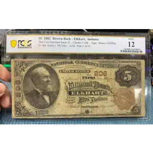 $5  Brown Seal and Brown Back Second Charter Period 466 (2)