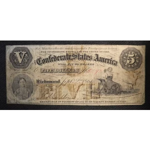 $5   Issues of the Confederate States of America CS-32 (3)