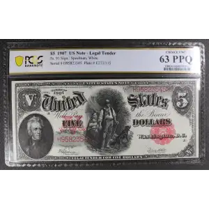 $5  Small Red, scalloped Legal Tender Issues 91 (2)