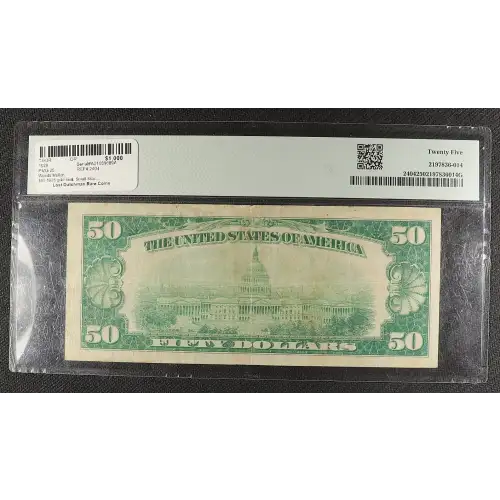 $50 1928 gold seal. Small Size Gold Certificates 2404