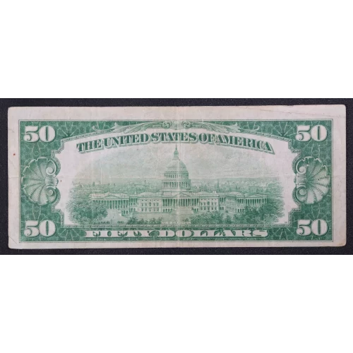 $50 1929 brown seal Small Federal Reserve Bank Notes 1880-I (2)
